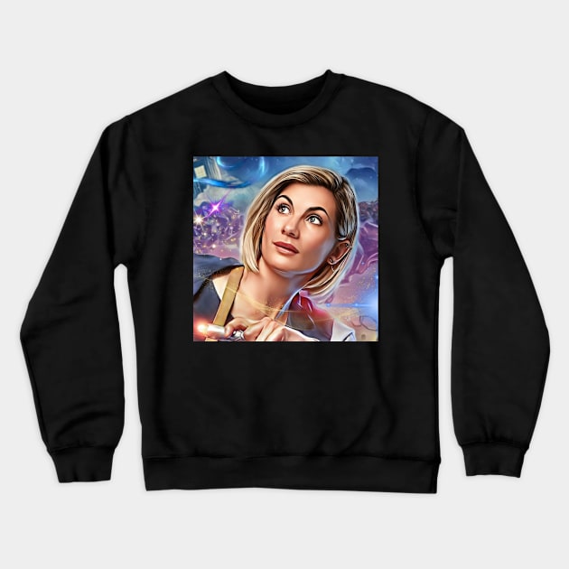 Thirteenth Doctor Crewneck Sweatshirt by AlisiaArt